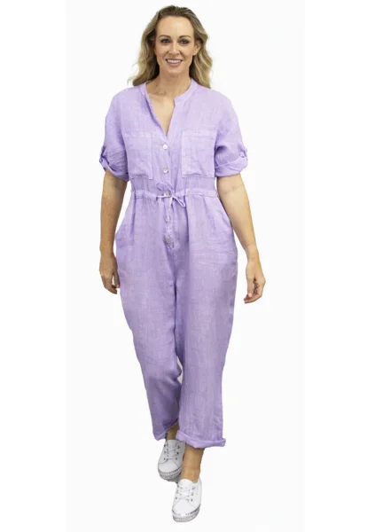 OXFORD linen jumpsuit Plus size jumpsuit, Curvy fit, Elegant, Comfortable
