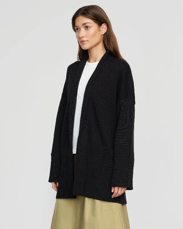 Carla Organic Cotton Split-Back Cardigan