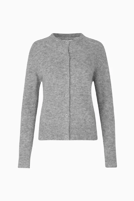 Samsøe Samsøe Nor Short Cardigan - Grey Melange