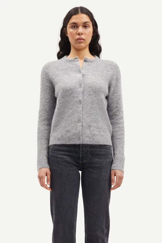 Samsøe Samsøe Nor Short Cardigan - Grey Melange