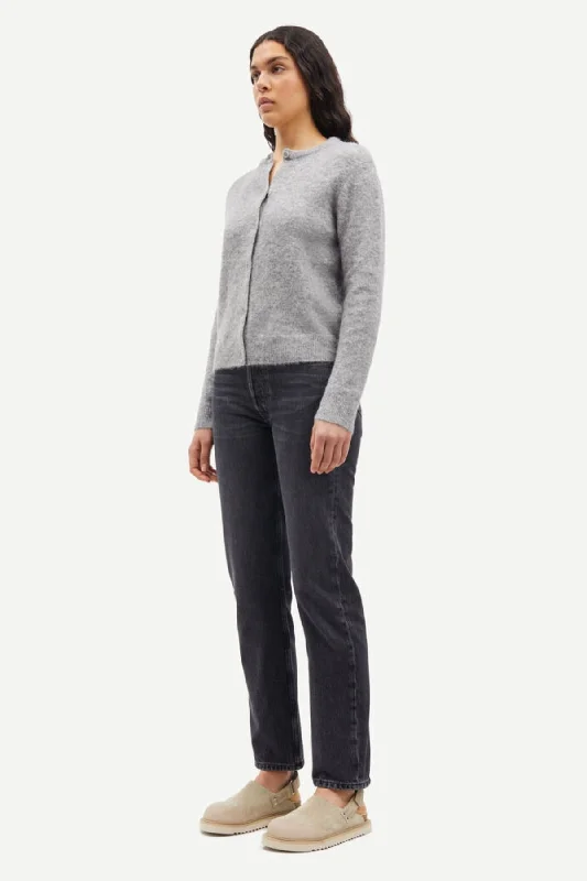 Samsøe Samsøe Nor Short Cardigan - Grey Melange