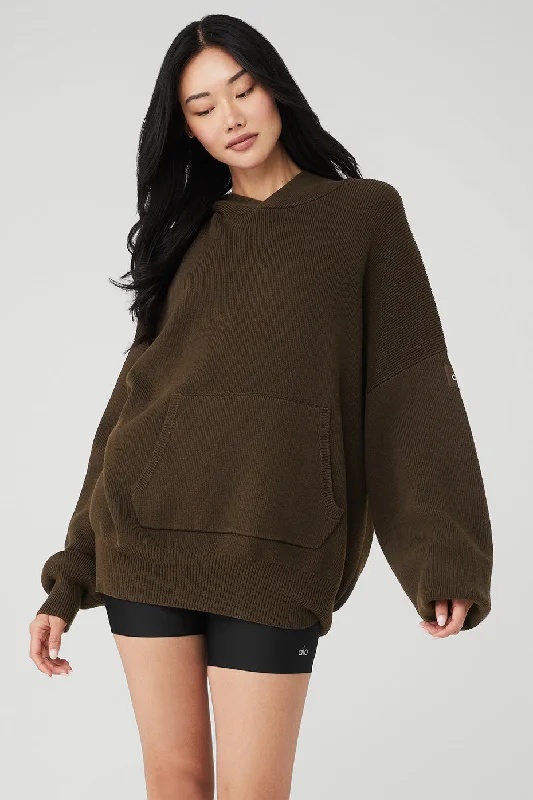 Scholar Hooded Sweater - Espresso