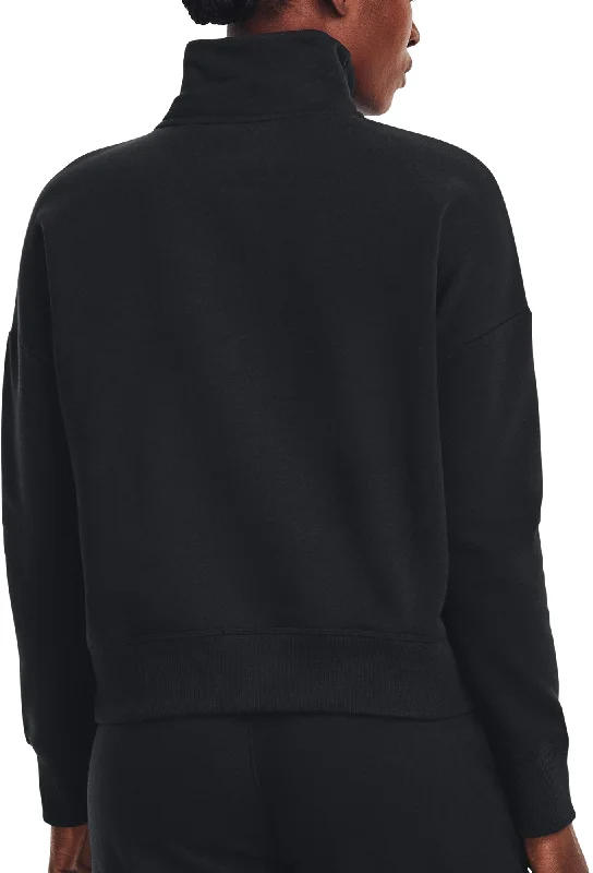 Under Armour Rival Half Zip Womens Fleece Top - Black