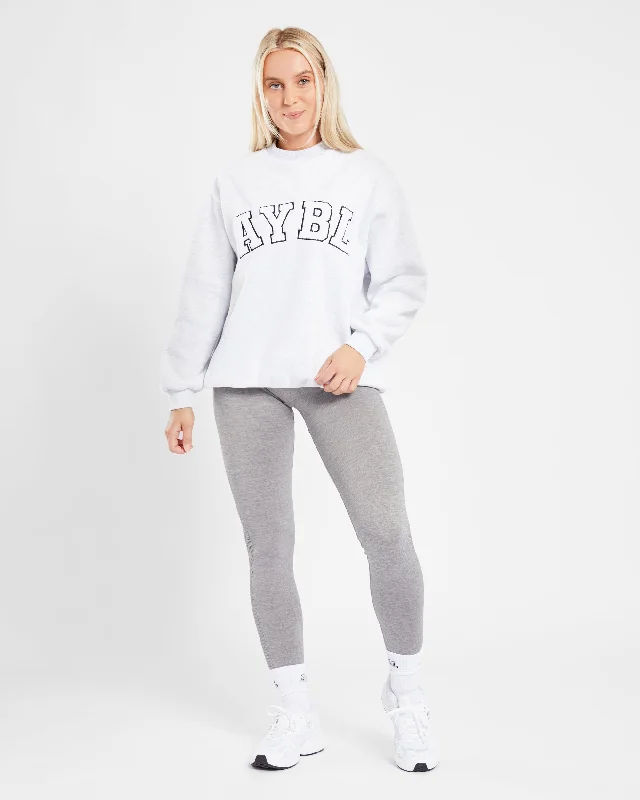 Varsity Oversized Sweatshirt - Heather Grey