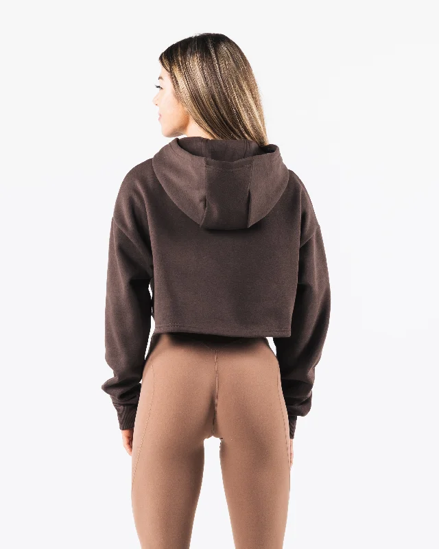 Trilogy Crop Hoodie - Pewter