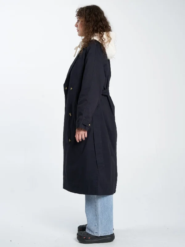 Adrianna Trench Coat - Midnight Blue