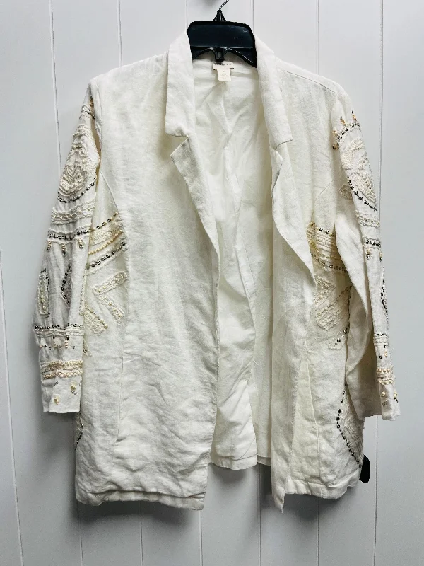 Cream Blazer Chicos, Size L