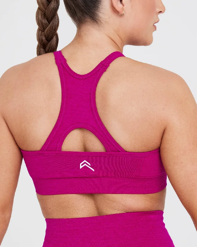 Effortless Seamless High Neck Bralette | Fuchsia