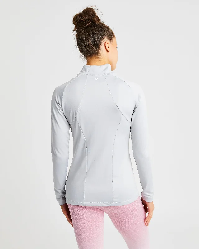 Effortless Zip Jacket - Light Grey