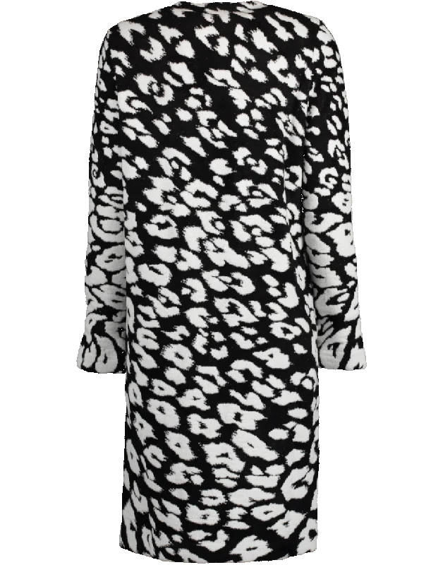 Leopard Knit Coat