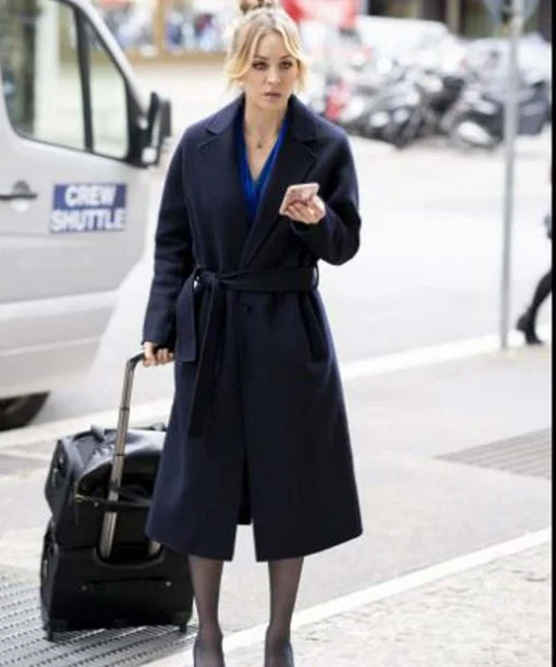 The Flight Attendant Cassie Bowden Black Trench Coat