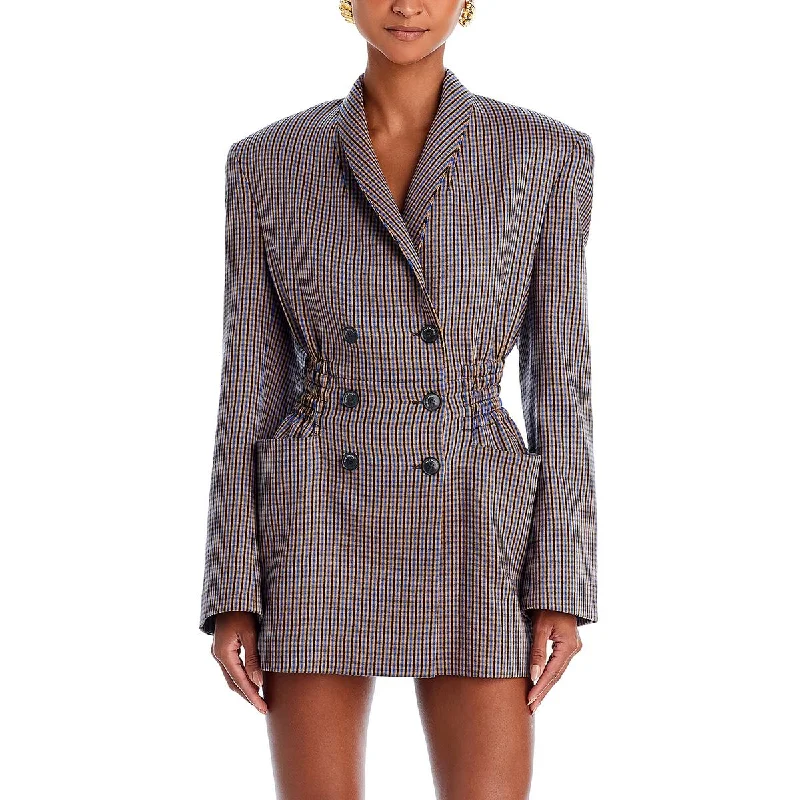 The Mannei Womens Antibes Three-Button Cotton Two-Button Blazer