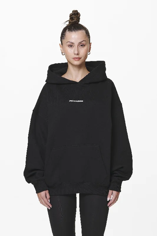 Atna Logo Oversized Hoodie Black