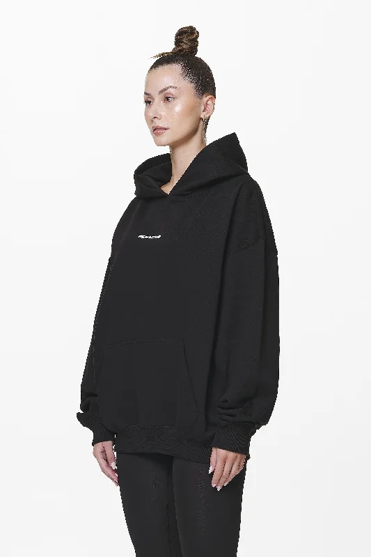 Atna Logo Oversized Hoodie Black