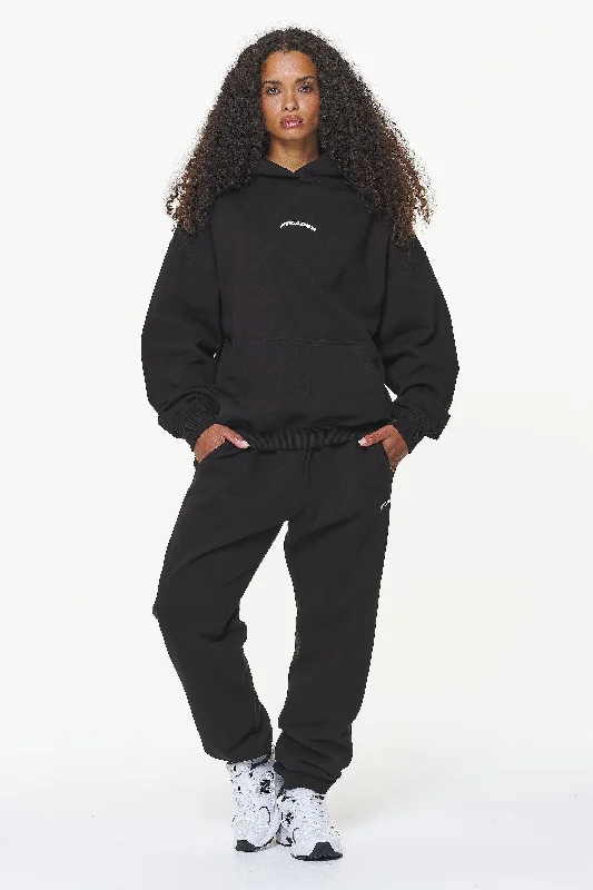 Camberwell Logo Oversized Hoodie Black