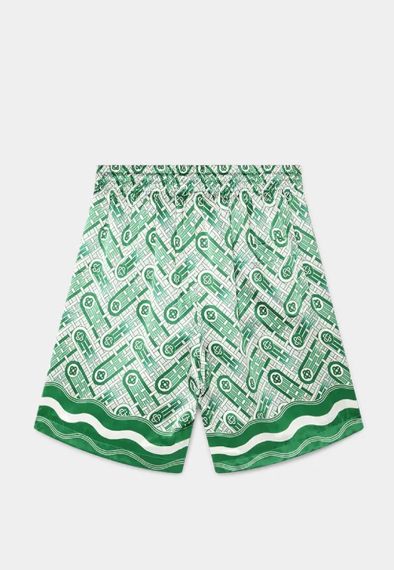 Casablanca Ping Pong Monogram Printed Swim Shorts Multi