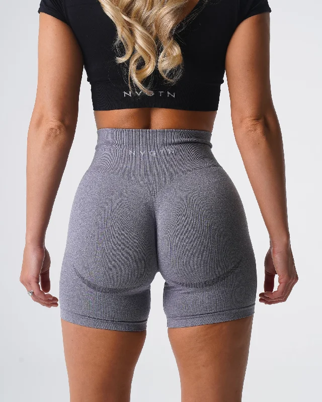 Grey Contour Seamless Shorts