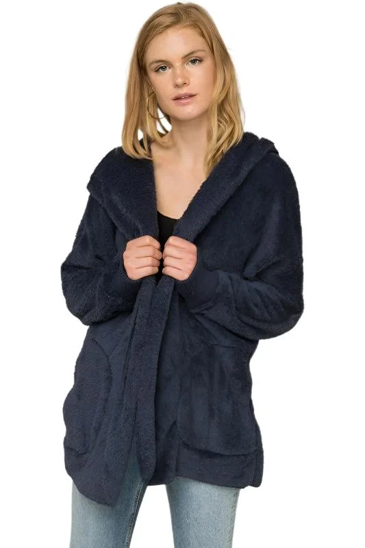 Navy Fuzzy / One Size