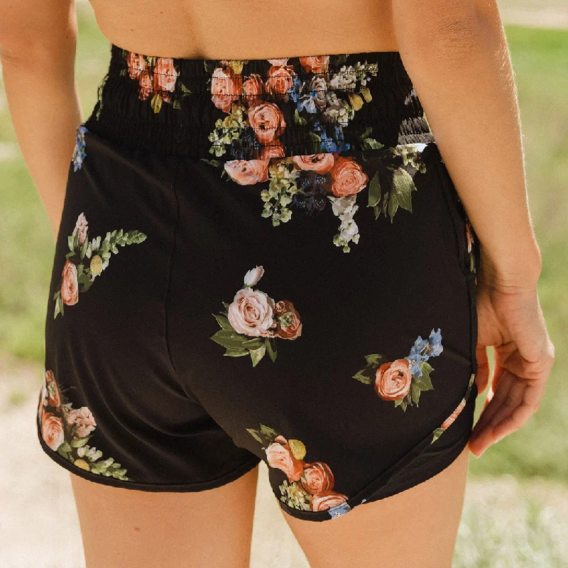 Lunge Shorts, Rose Black