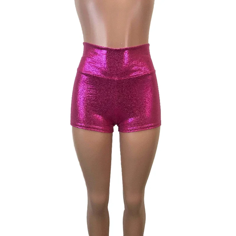 High Waisted Booty Shorts - Pink Mystique