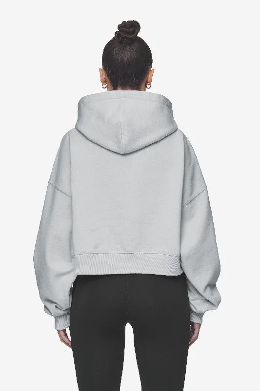 Salita Oversized Cropped Hoodie Washed Sky Grey White Gum