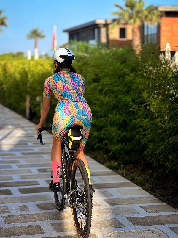 Women's Pro Bib- Rainbow Leopard