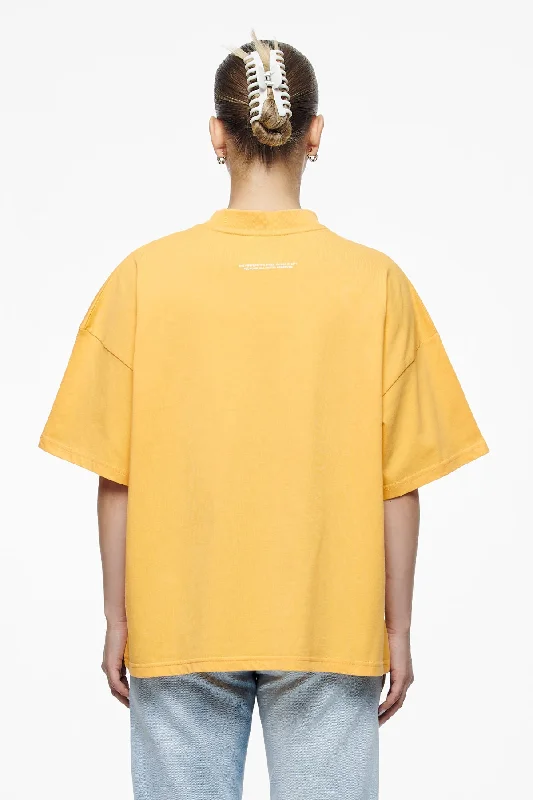 Birca Heavy Oversized Tee Vintage Washed Golden Sun