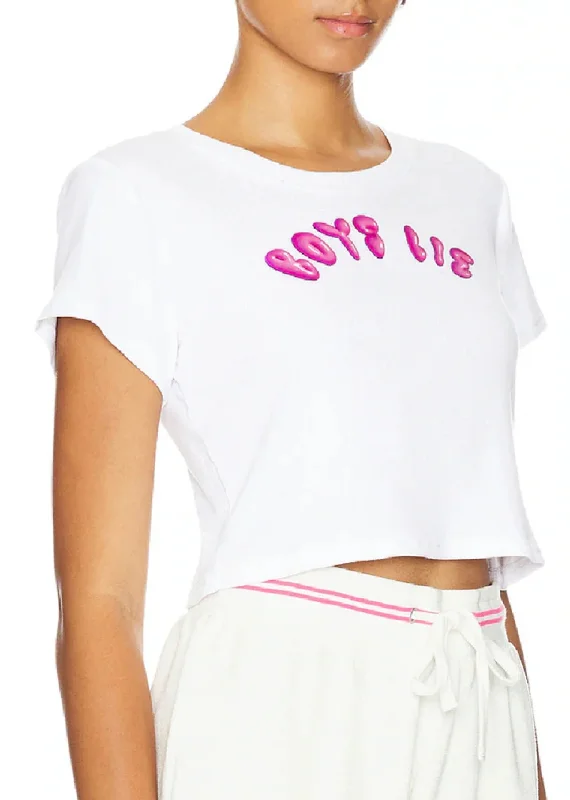 Boys Lie Sour Patch Crop Tee ★ White