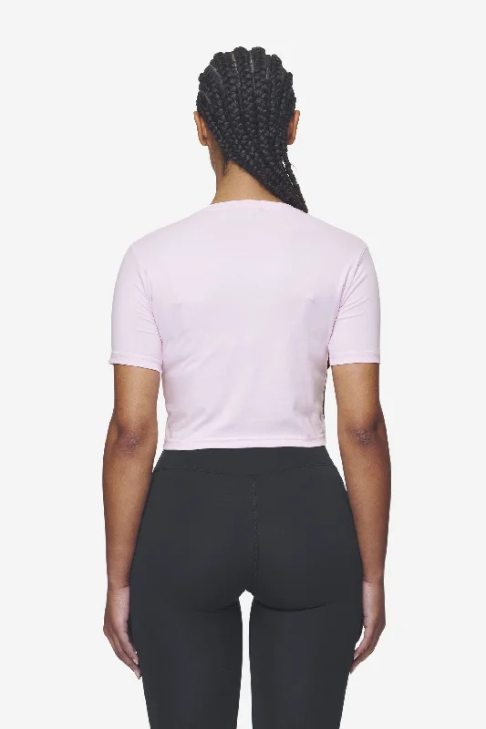 Ines Cropped Baby Tee Washed Bubblegum White Gum