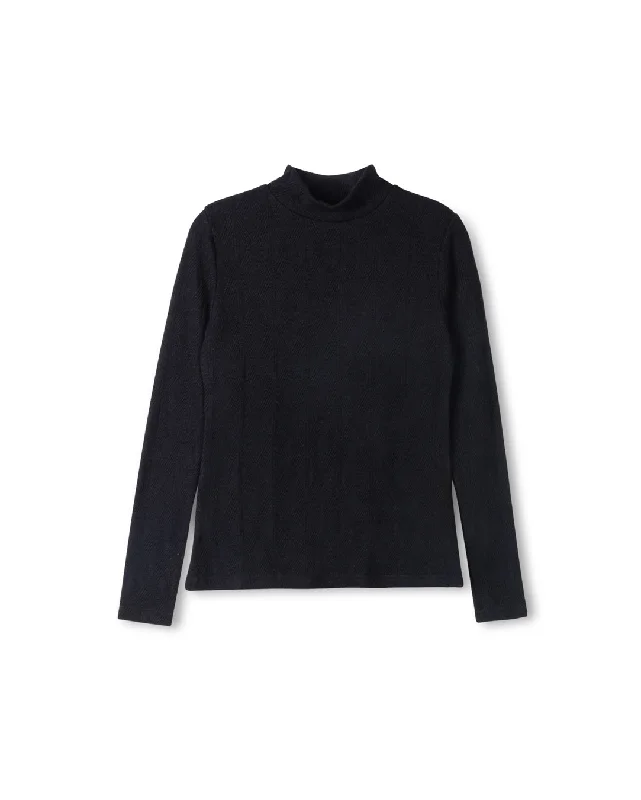 Knit Textured Turtleneck