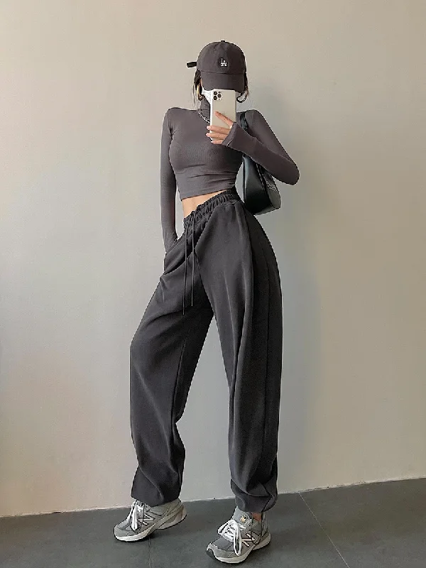 Alanna Solid Color Loose Baggy Sweats Sweatpants