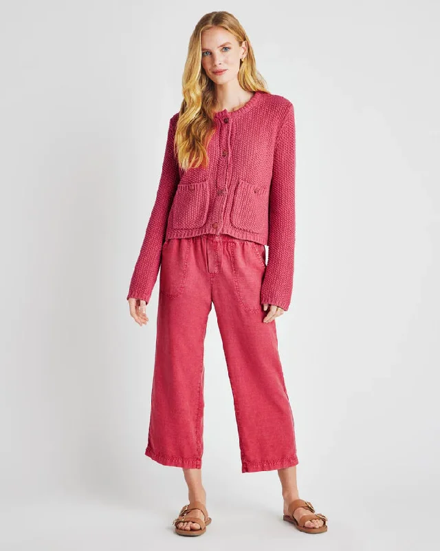 Andrea Cropped Cardigan - Rossa