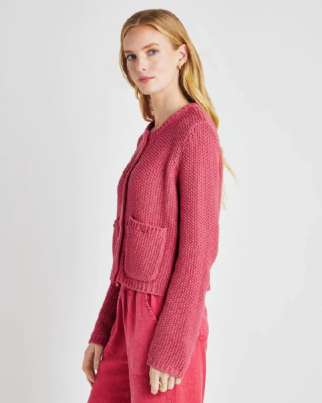 Andrea Cropped Cardigan - Rossa