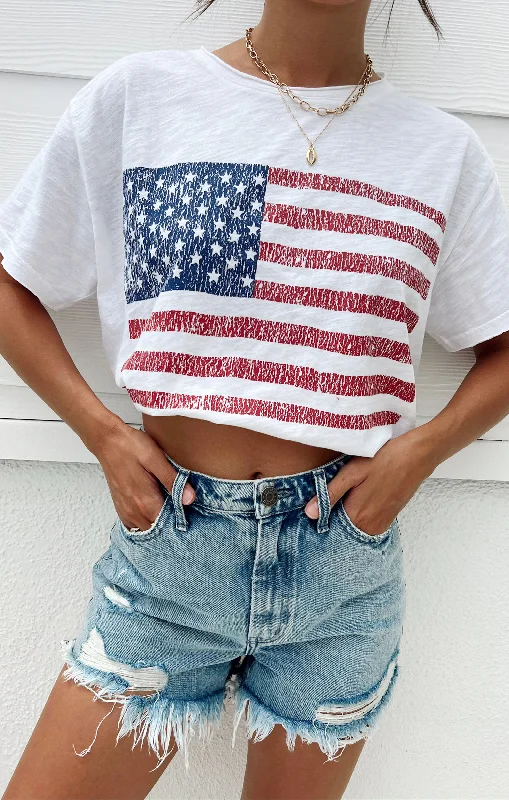 Cooper Tee ~ American Flag Graphic