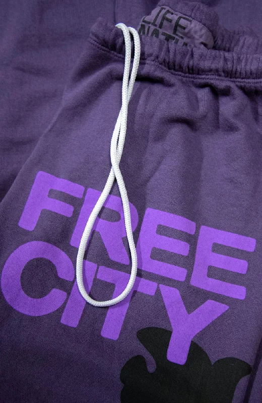 FreeCityLarge Sweatpant - Purple Plant