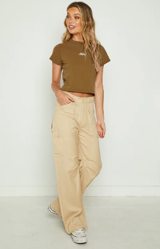 Lioness Miami Vice Wheat Linen Pant