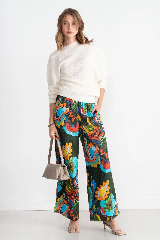 Paradeisos Pants Melina Silk, Coralli Green