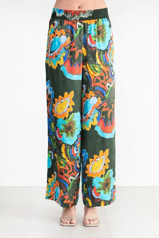 Paradeisos Pants Melina Silk, Coralli Green