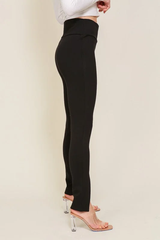 Ripley - Tapered Leggings with Front Slit